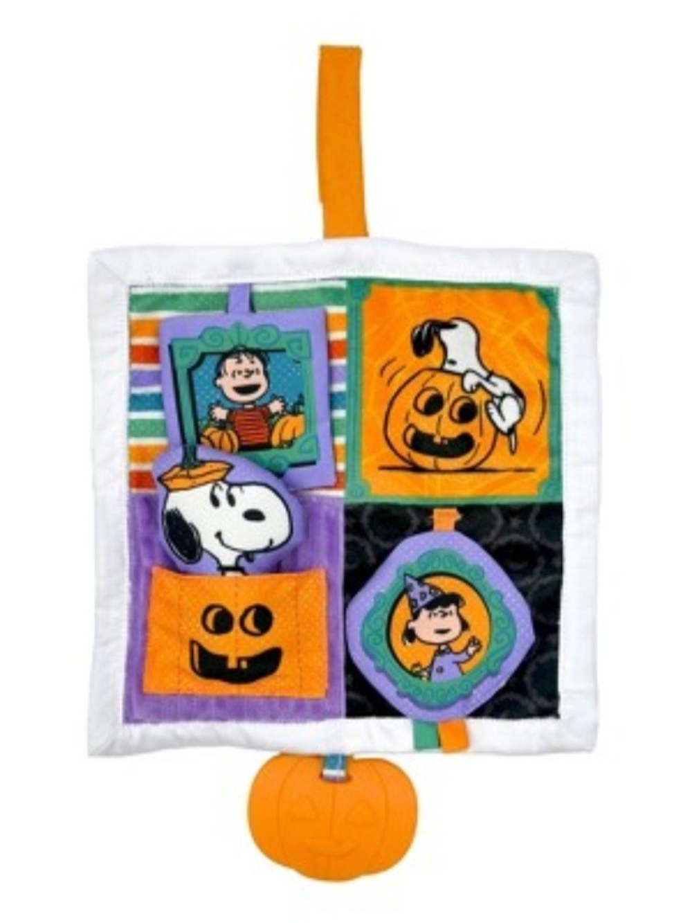Peanuts Halloween Baby On The Go Crinkle Square Soft Sensory Panel